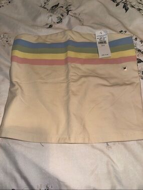 American eagle 🦅 Striped Pastel Tube top - Cream